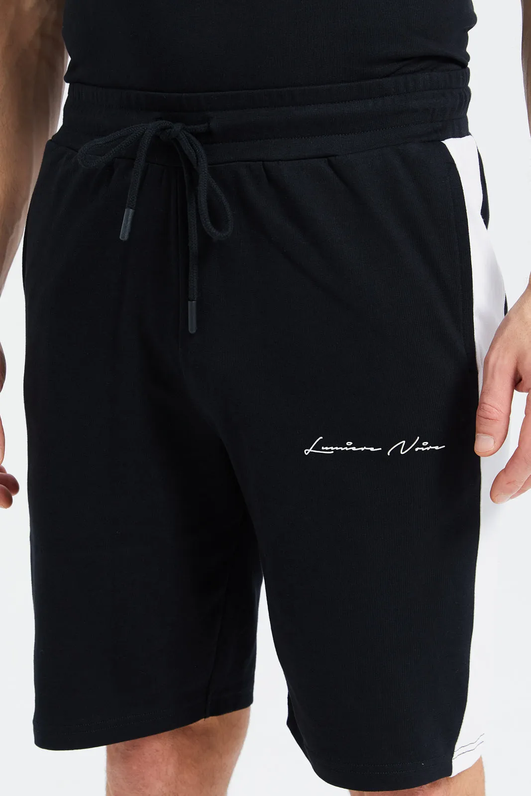 Men Black Signature Lounge Shorts