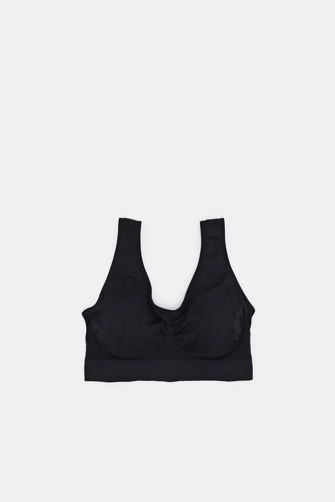 Women Black And Nude Seamless Bra Set (Pack of 2)